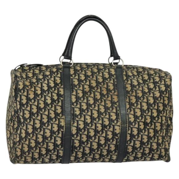 DIOR Trotter Canvas Hand Bag Navy Silver - Picture 2 of 12